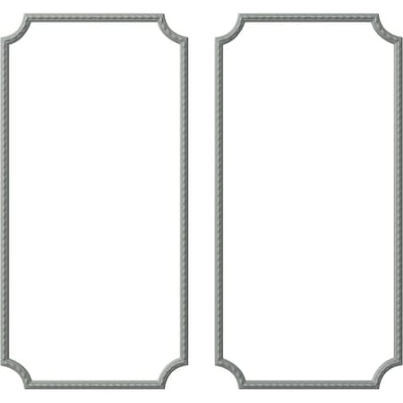 Ekena Millwork 24-in. W x 48-in. H Bulwark Rope Panel Moulding Kit Double Panel PMLKBU24X48B